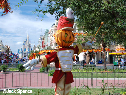Pumpkin Scarecrows in Magic Kingdom