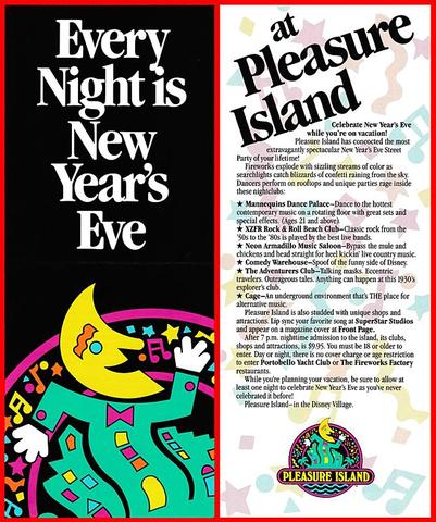 1990 Pleasure Island brochure