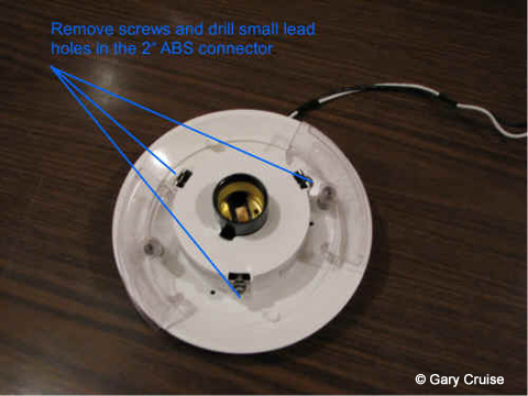 Mickey Lamp Globe Fitter remove screws