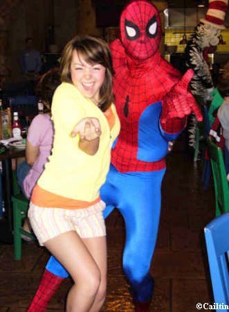 Caitlin and Spiderman