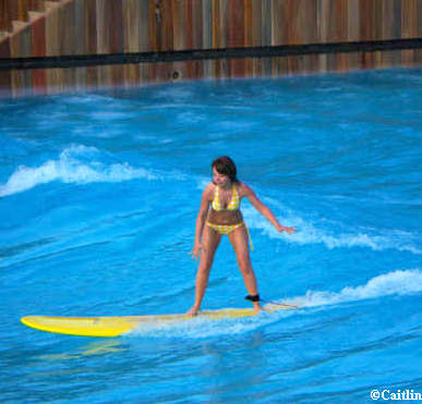 Caitlin Surfing at Typhoon Lagoon