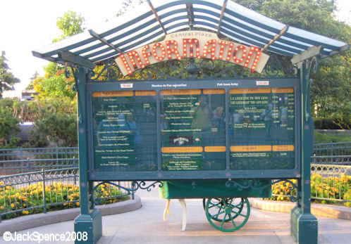 Disneyland Paris Hub Information Board