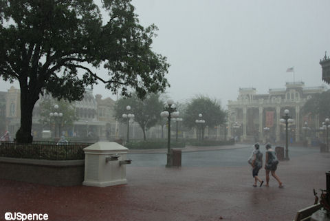 Raining at the Magic Kingdom