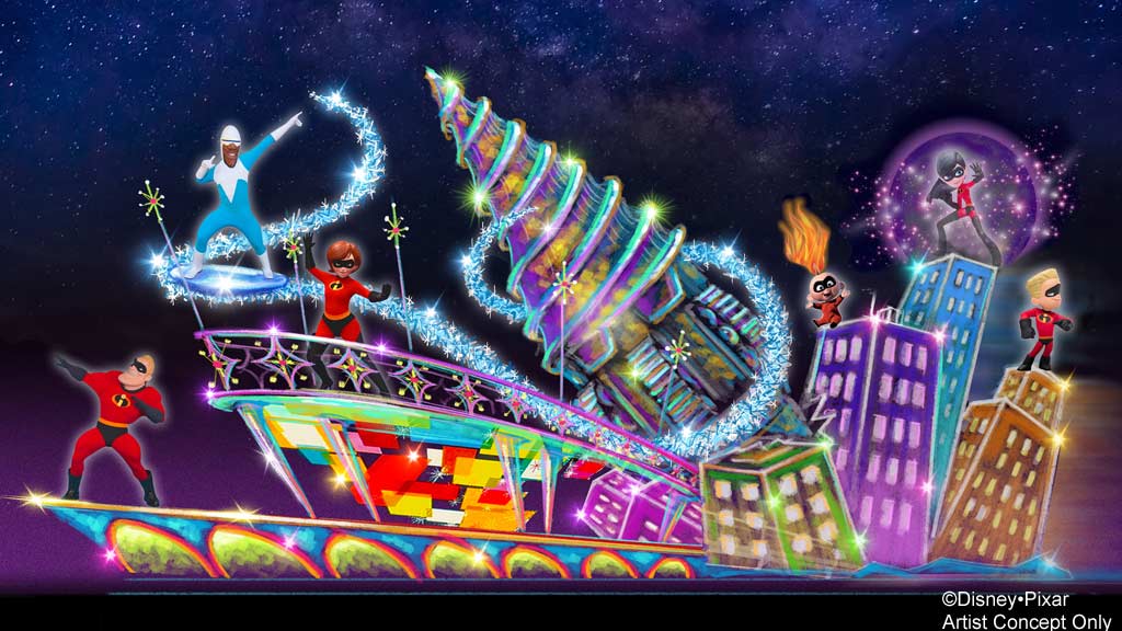 Incredibles Paint the Night float