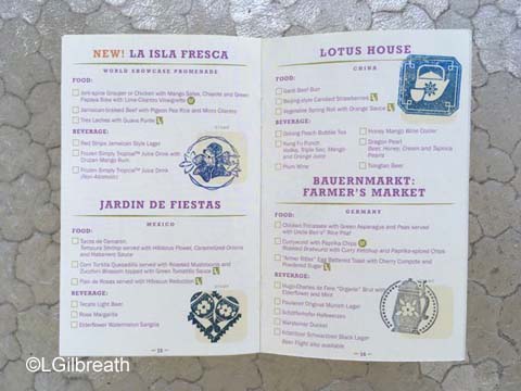 Epcot Flower and Garden Festival Tasting Passport stamps