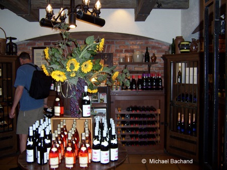 Inside the wine shop
