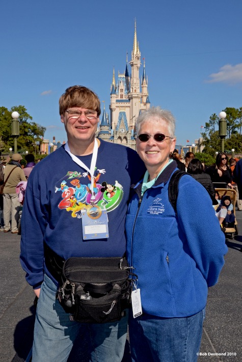 Deb Wills and Scott Thomas in the Magic Kingdom, Walt Disney World, Orlando, Florida.