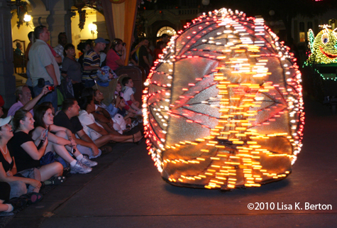 Crazy snail float in the Main Street Electrical Parade, Magic Kingdom, Walt Disney World, Orlando, Florida