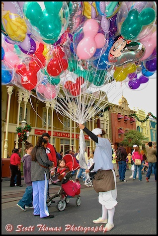 A Main Street USA Balloon vendor, Walt Disney World, Orlando, Florida