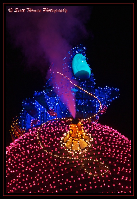 Caterpillar in the Main Street Electrical Parade in the Magic Kingdom, Walt Disney World, Orlando, Florida