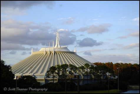 Space Mountain photo taken from the monorail, Walt Disney World, Orlando, Florida.