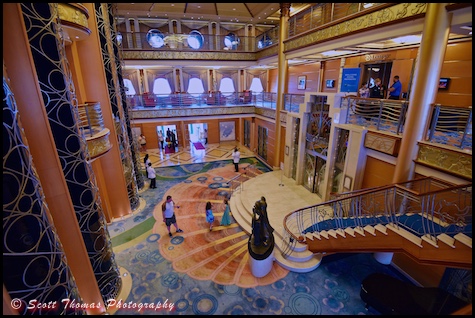 Lobby of the Disney Magic cruise ship, Port Canaveral, Florida