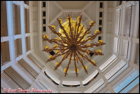 Chandelier in the lobby of Disney's Grand Floridian Resort, Walt Disney World, Orlando, Florida