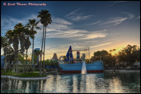 Echo Lake in HDR at Disney's Hollywood Studios, Walt Disney World, Orlando, Florida.