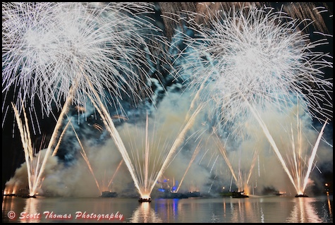 Illuminations Holiday Tag in Epcot's World Showcase, Walt Disney World, Orlando, Florida