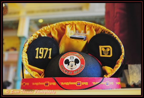 40th Anniversary Mouse Ears for sale in the Magic Kingdom, Walt Disney World, Orlando, Florida