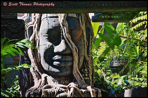 An ancient idol on the Magic Kingdom's Jungle Cruise, Walt Disney World, Orlando, Florida