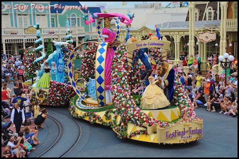 The Princess Garden float in the Festival of Fantasy parade at the Magic Kingdom, Walt Disney World, Orlando, Florida
