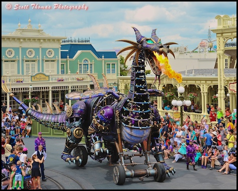 Sleeping Beauty float in the Festival of Fantasy parade at the Magic Kingdom, Walt Disney World, Orlando, Florida