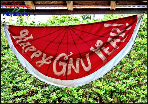 Banner at the end of the Jingle Cruise in the Magic Kingdom, Walt Disney World, Orlando, Florida