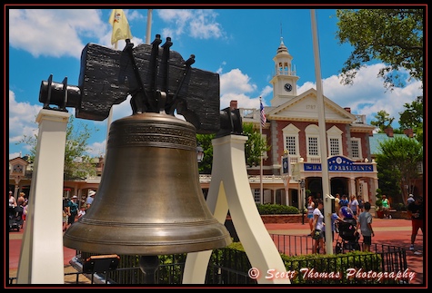 Hall of Presidents behind the Liberty Bell in Magic Kingdom's Liberty Square, Walt Disney World, Orlando, Florida