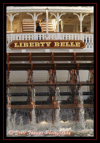 The Liberty Belle Riverboat Water Wheel in the Magic Kingdom, Walt Disney World, Orlando, Florida