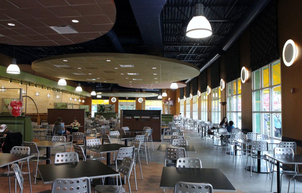 Interior Pictures of End Zone Food Court in Disney World - AllEars.Net