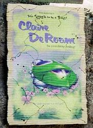 Claire de Room Sign outside Tough to be a Bug