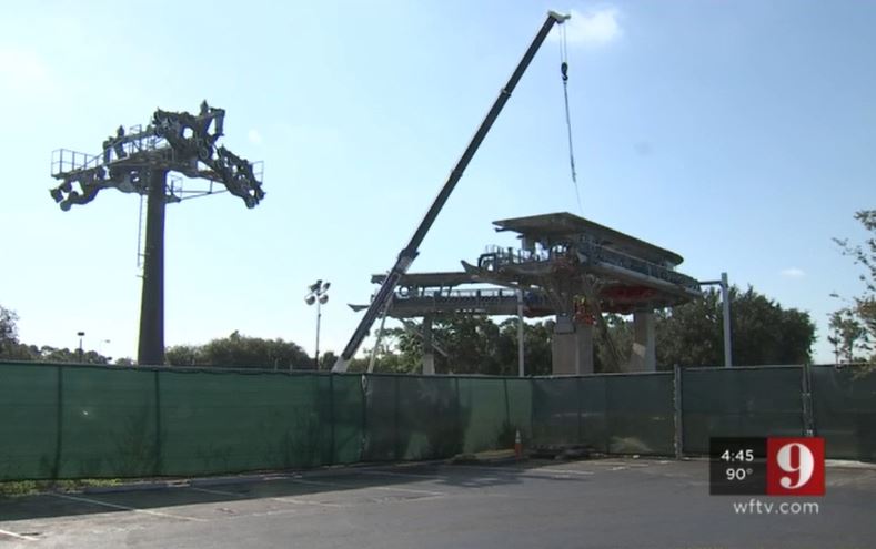 Turn Station of Disney Skyliner