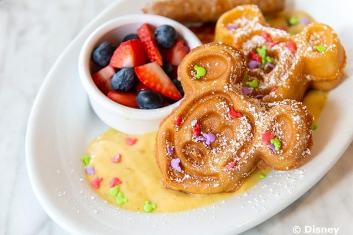 Kids' Mickey Waffles at Plaza Restaurant