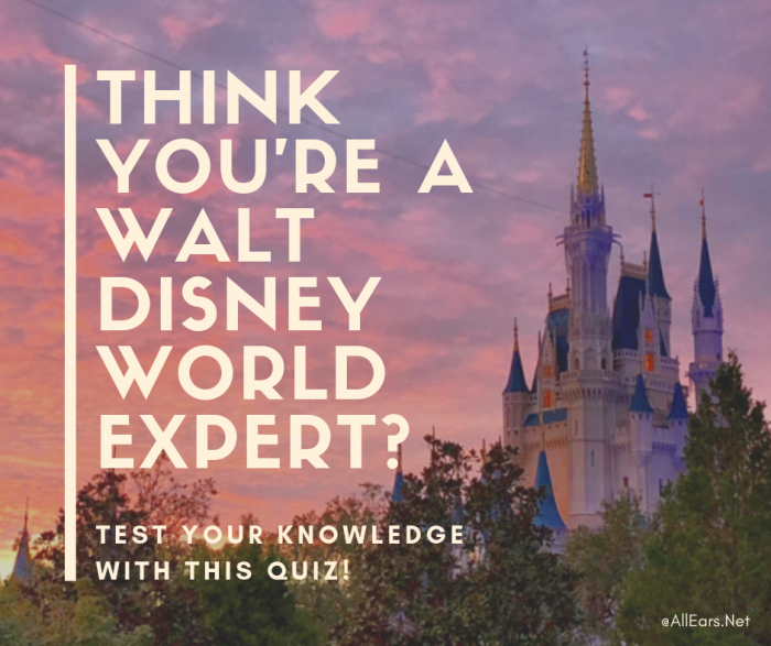 Disney World Knowledge Quiz