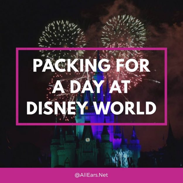 Packing for a day at Disney World