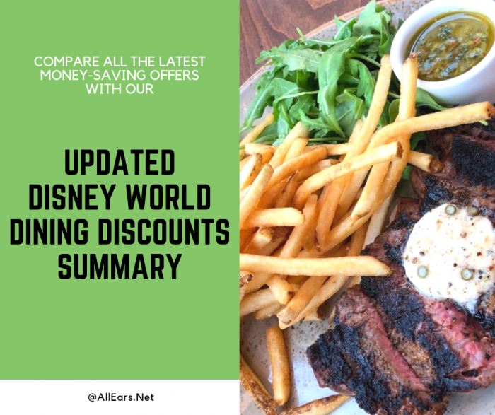 Updated Disney World Dining Discounts Summary