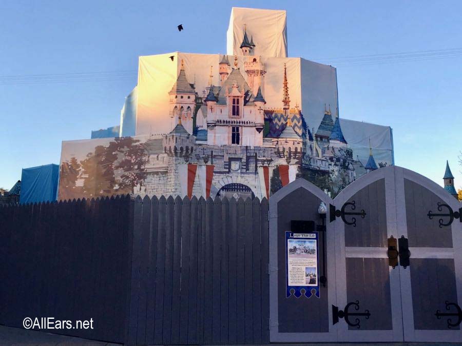 Refurbishment of Sleeping Beauty Castle Announced for Disneyland Paris,  Covered in Tarp During Work