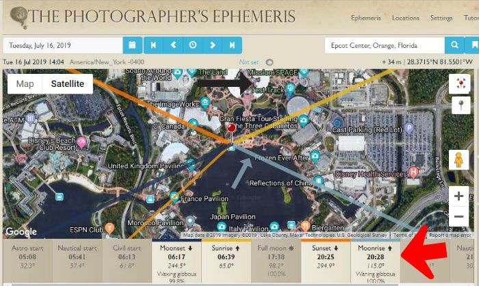 The Photographers Ephemeris Webapp