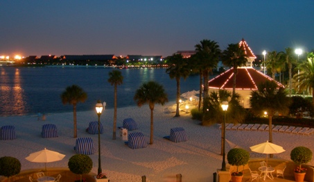 Grand Floridian Beach Chairs at Night