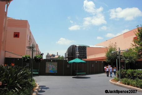 Mickey Ave in Disney's MGM Studios is closed off.