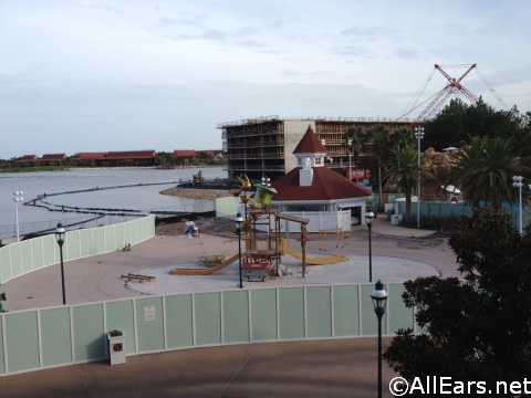 Alice in Wonderland Splash Area Construction at Grand Floridian