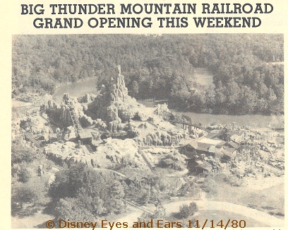 Today in Disney History, 1980: Big Thunder Mountain Railroad Opened at the Magic  Kingdom