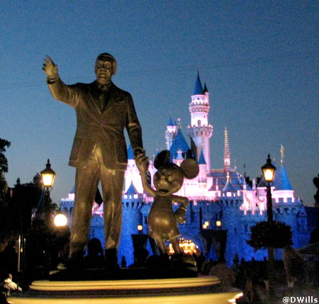 Walt and Mickey in Disneyland
