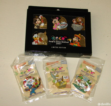 Epcot Food and Wine Limited Edition Pins