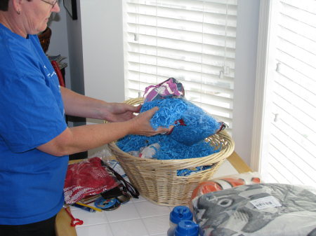 Linda Creating the Disney Cruise Line Basket