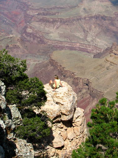 Michelle at the overlook rock