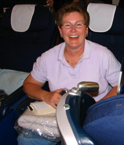 Linda in Business Class