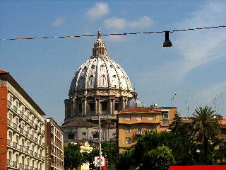  Our first view of the Vatican, as we stepped off the bus.