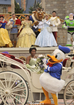 Princess Tiana and Donald Duck