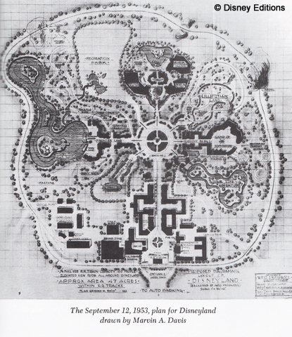 1953 Disneyland Map