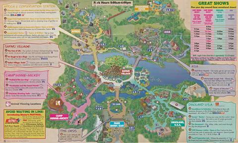 1999 Animal Kingdom Map