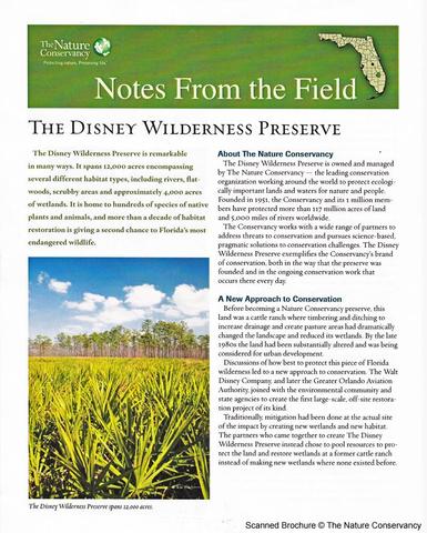 Nature Conservancy Brochure Page 1