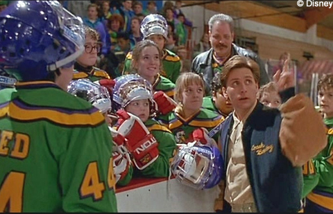 The Mighty Ducks bench